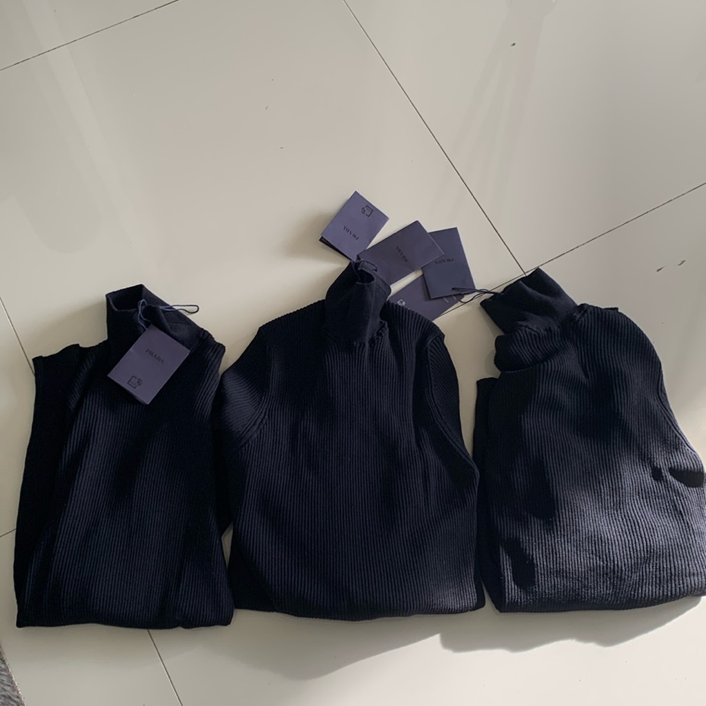 Brand New Prada 3 Pack Of Lightweight Knit Turtlenecks Brand New Prada 3 Pack Of Lightweight Knit Turtlenecks
